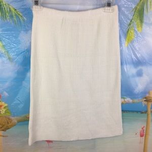 Chava Classics Small Ivory Cotton Rayon Knit Skirt